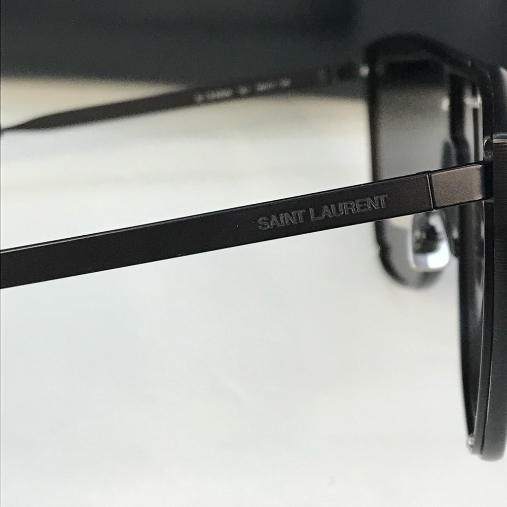💯 - New Authentic Saint Laurent New Wave SL 1-B MASK Sunglasses Black - … - Picture 13 of 16